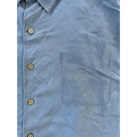 Men's Caribbean Textured Button Down Shirt Lot Size 4XB, Peach/Blue - Picture 11 of 11